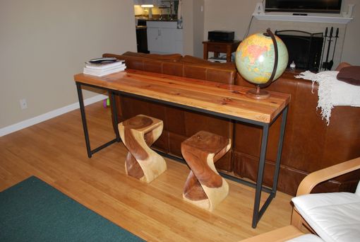 Custom Made Reclaimed Lumber Sofa Table