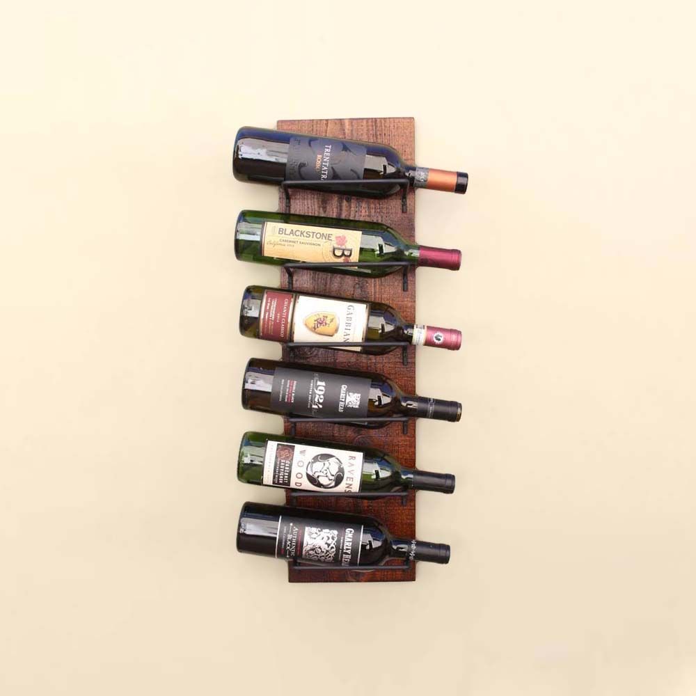 Buy a Custom Rustic WallMounted Wine Rack, Wood Wine Rack, Vertical