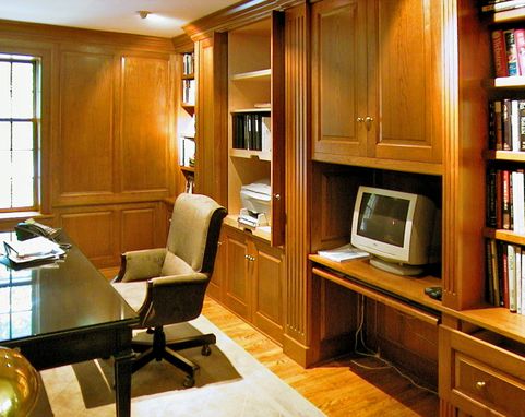 Custom Made Large Paneled Office In Cherry