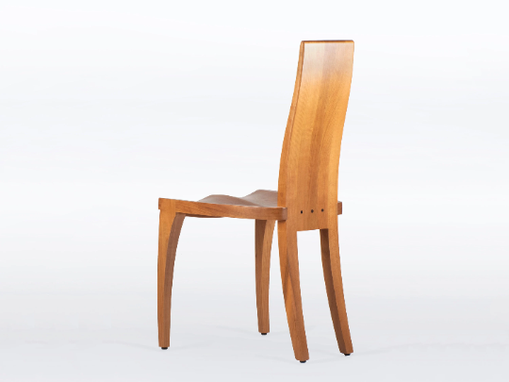 Custom Made Dining Chair In Solid Cherry Wood With Scandinavian Modern Style "Gazelle"