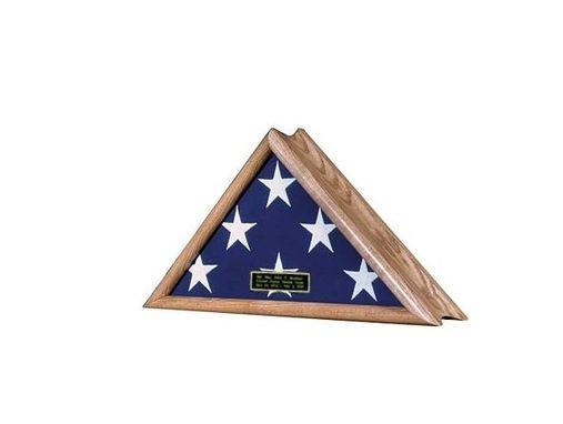 Custom Made Patriot Flag Case - Real Oak Wood Flag Case