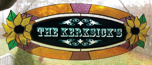 Custom Made Family Name Stained Glass Or Business Name Sign.