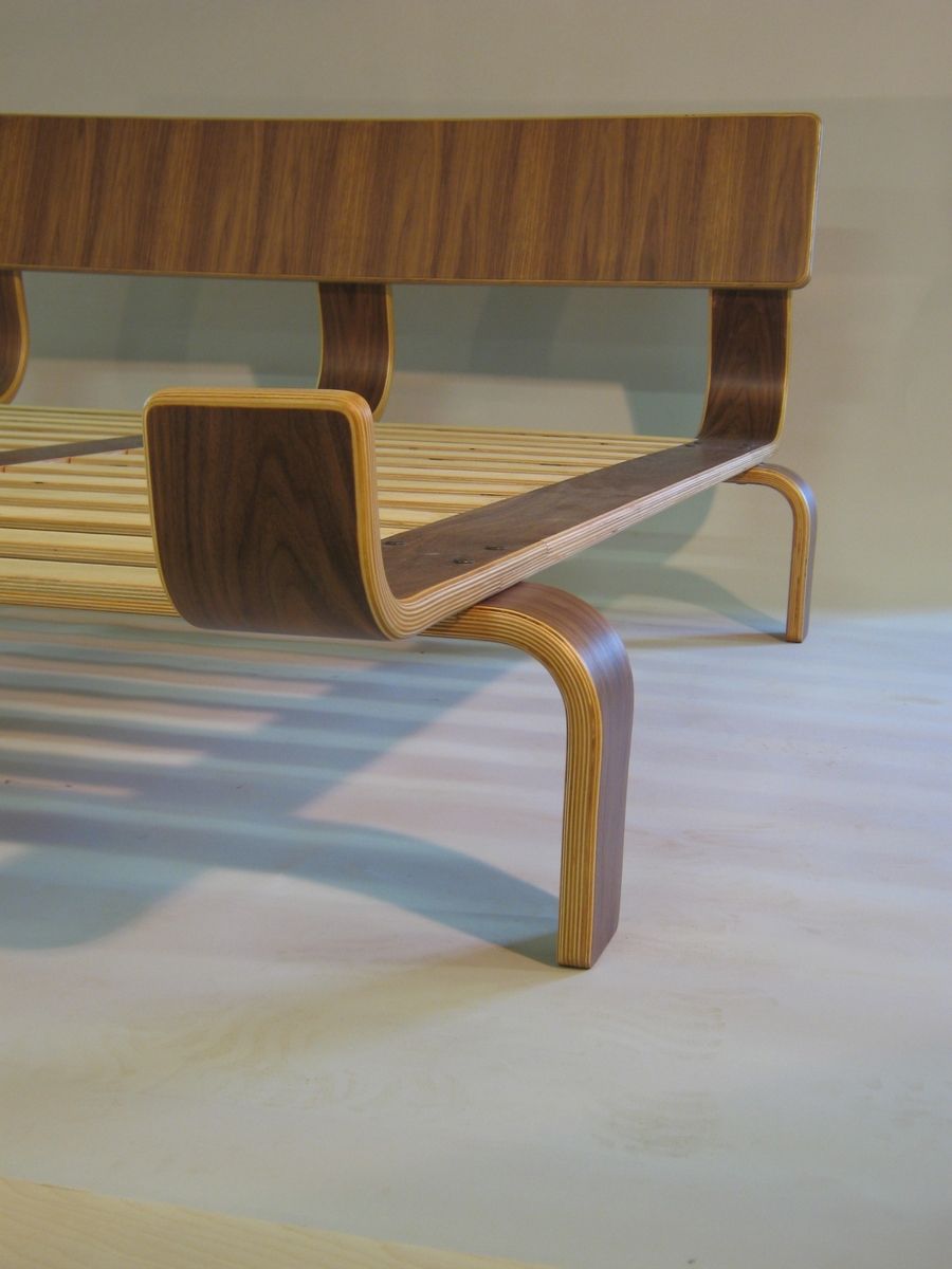 Hand Crafted Bent Laminated Bed by O.H.Harris Furniture Maker