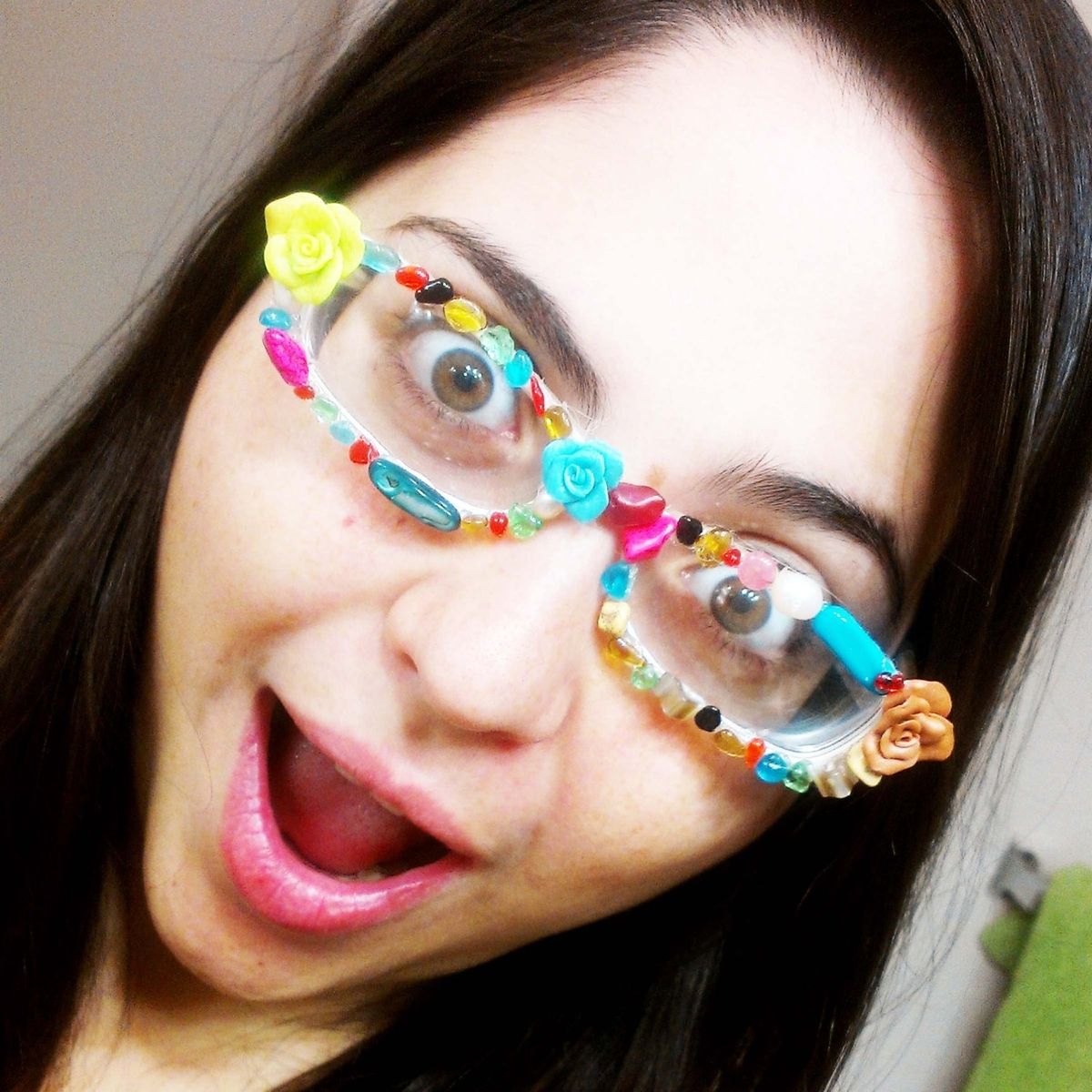 Handmade Custom Embellished Eye Glasses Adorable And Quirky Reading Glasses by Mashia Crafts
