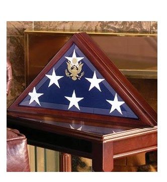 Custom Made Veteran Flag Display Case, Veteran Flag Display Box