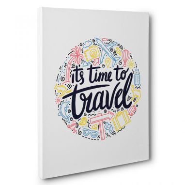 Custom Made It’S Time To Travel Canvas Wall Art