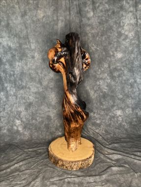 Custom Made Burnt Juniper Taxidermy Pedestal