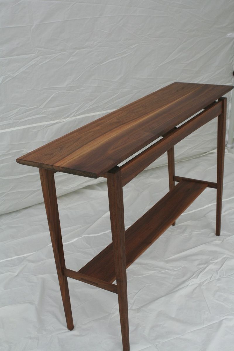 Hand Made Walnut Sofa Table Shipping Included by Wood In Motion