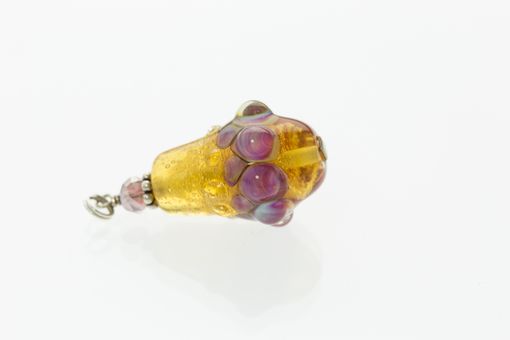 Custom Made Memorial Jewelry | "Amber Lotus" | Pet Memories In Glass