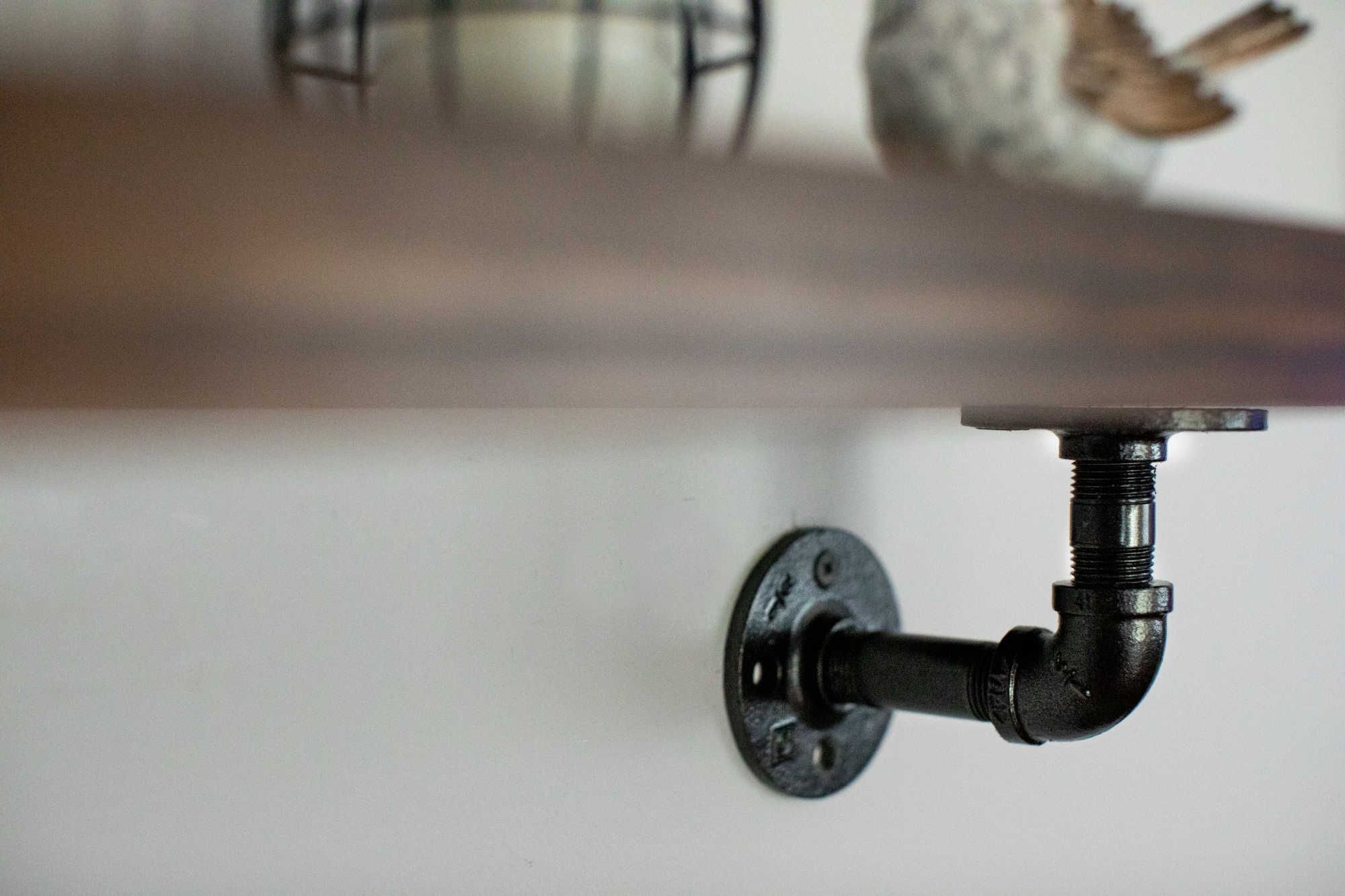 Custom Industrial Pipe Floating Shelves by Shelf Expression
