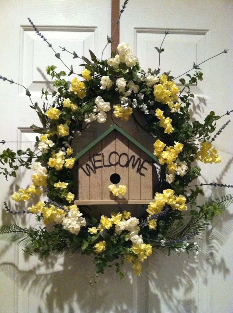 Hand Crafted Birdhouse Wreaths Spring Summer Wreaths Part Ii by