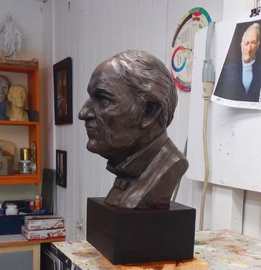 Custom Made Portrait Bust Of Old Man