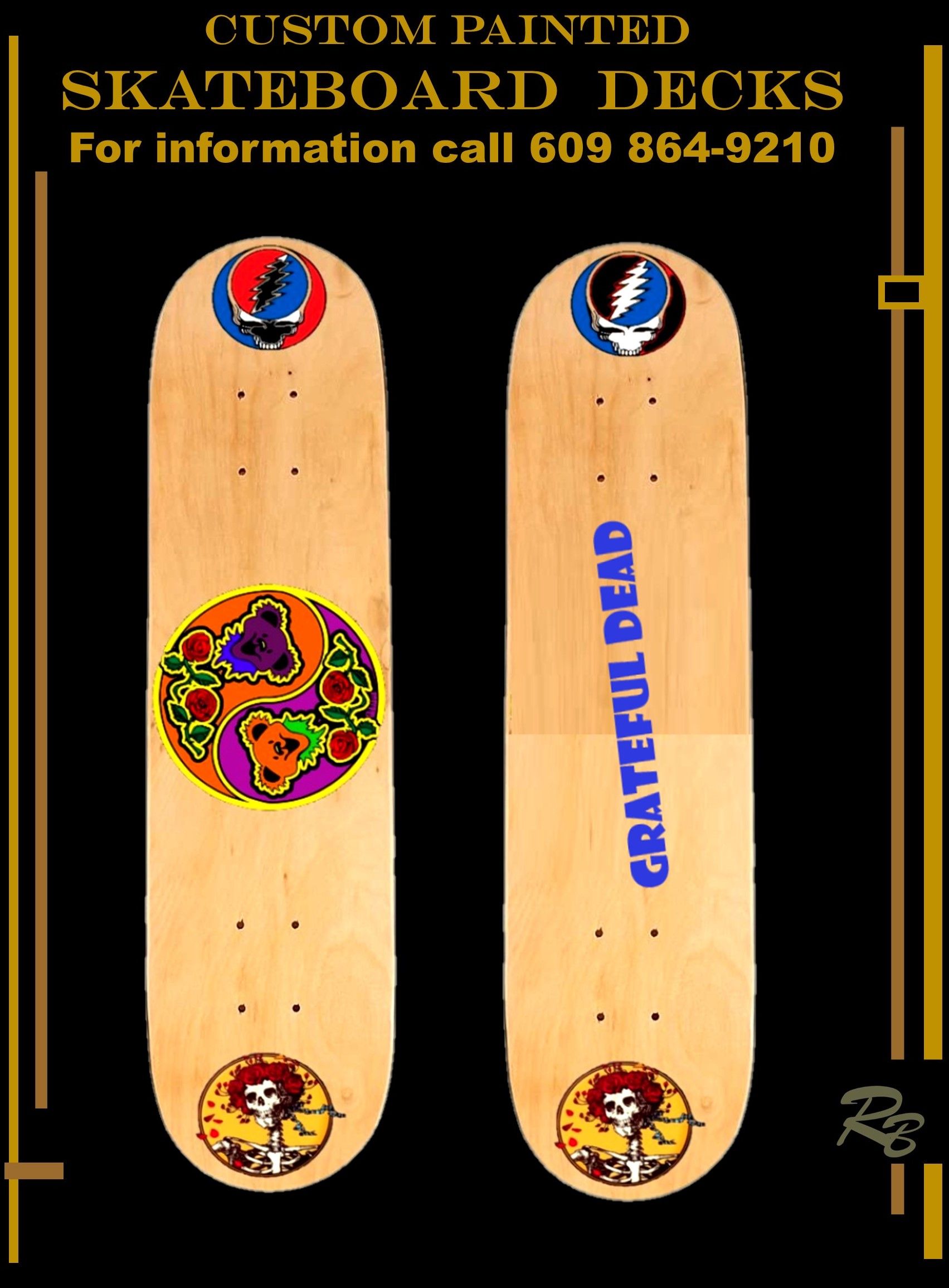 Verstikken vrije tijd de ober Handmade Custom Painted,Skateboard, Deck, Designs, One Of A Kind, Skate  Board by Artistic Creations By Rose | CustomMade.com