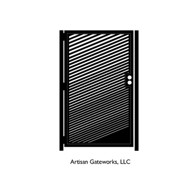 Custom Made Decorative Steel Gate - Slash - Garden Gate - Custom Gate - Decorative Steel Panel