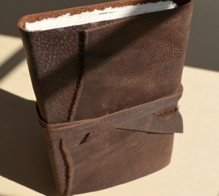 Custom Made Handmade Brown Leather Cowboy Journal Pocket Rodeo Diary Mustang (473)