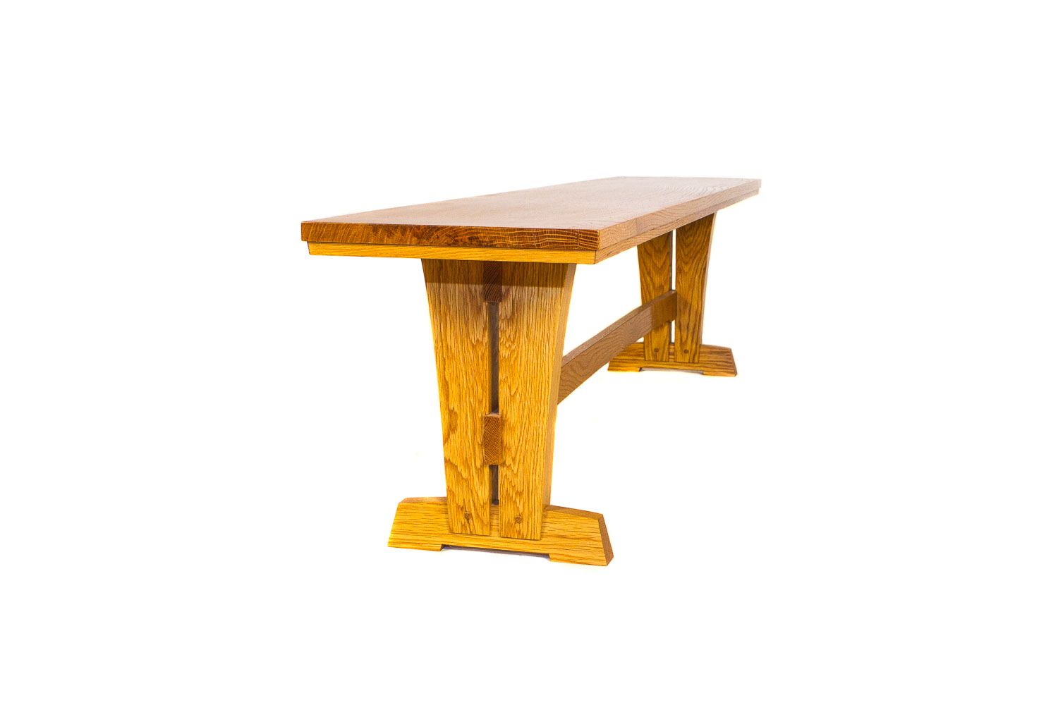 Custom Made White Oak Bench by Peter Glass Woodworks