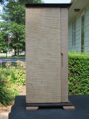 Custom Made Custom Figure Maple And Walnut Jewerly Cabinet