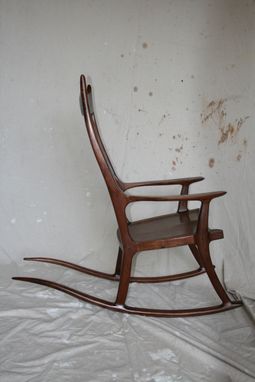 Custom Made Black Walnut Rocking Chair
