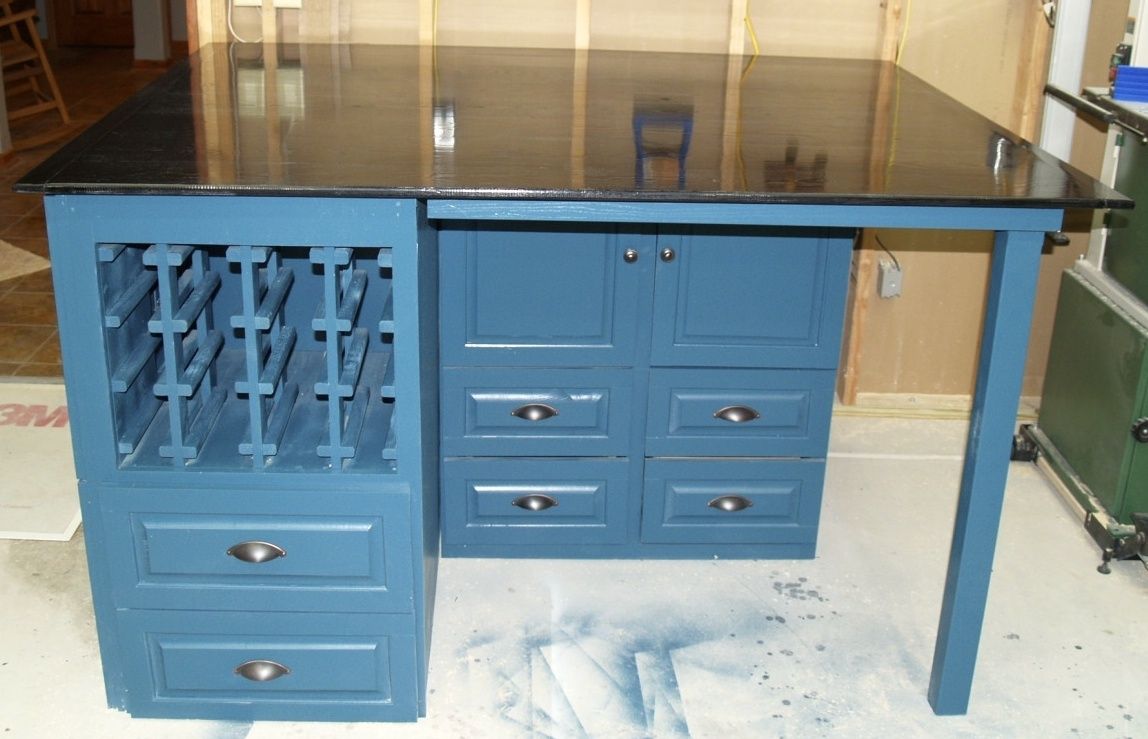 Custom Made Art Deco Kitchen Island by Cannon Custom Woodworking LLC