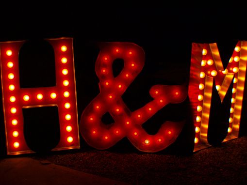 Custom Made H&M Vintage Marquee Art Letter Bulb Channel 3 Ft Each