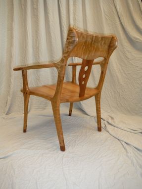 Custom Made Maple Sapele Occasional Chair