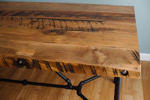 Custom Made Pipe Leg Dining Table With Reclaimed Wood Top