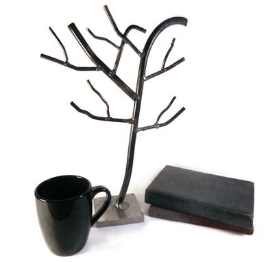 Custom Made Oak Tree Metal Sculpture / Stand