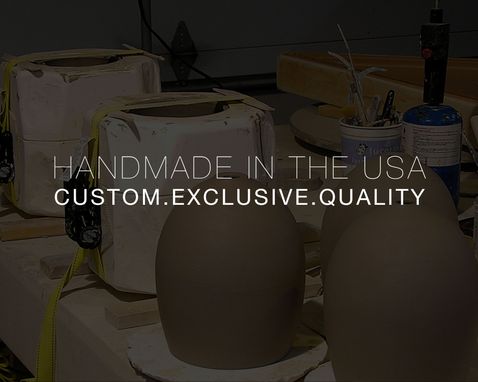 Custom Made Porcelain Ceramic Matte White Clay Pendant Light- Black Downrod