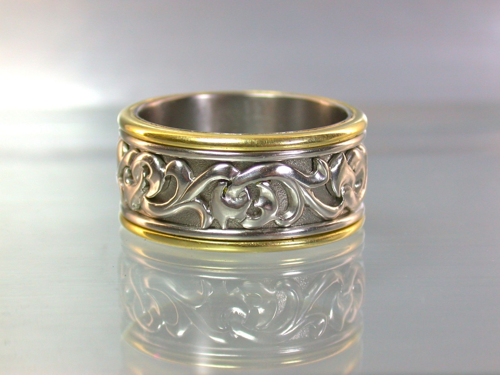 Custom Men's Platinum And Gold Ring by J Grahl Design | CustomMade.com