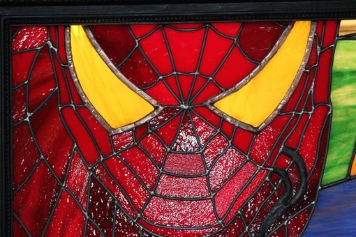 Custom Made Stained Glass - Marvel Comic Spiderman