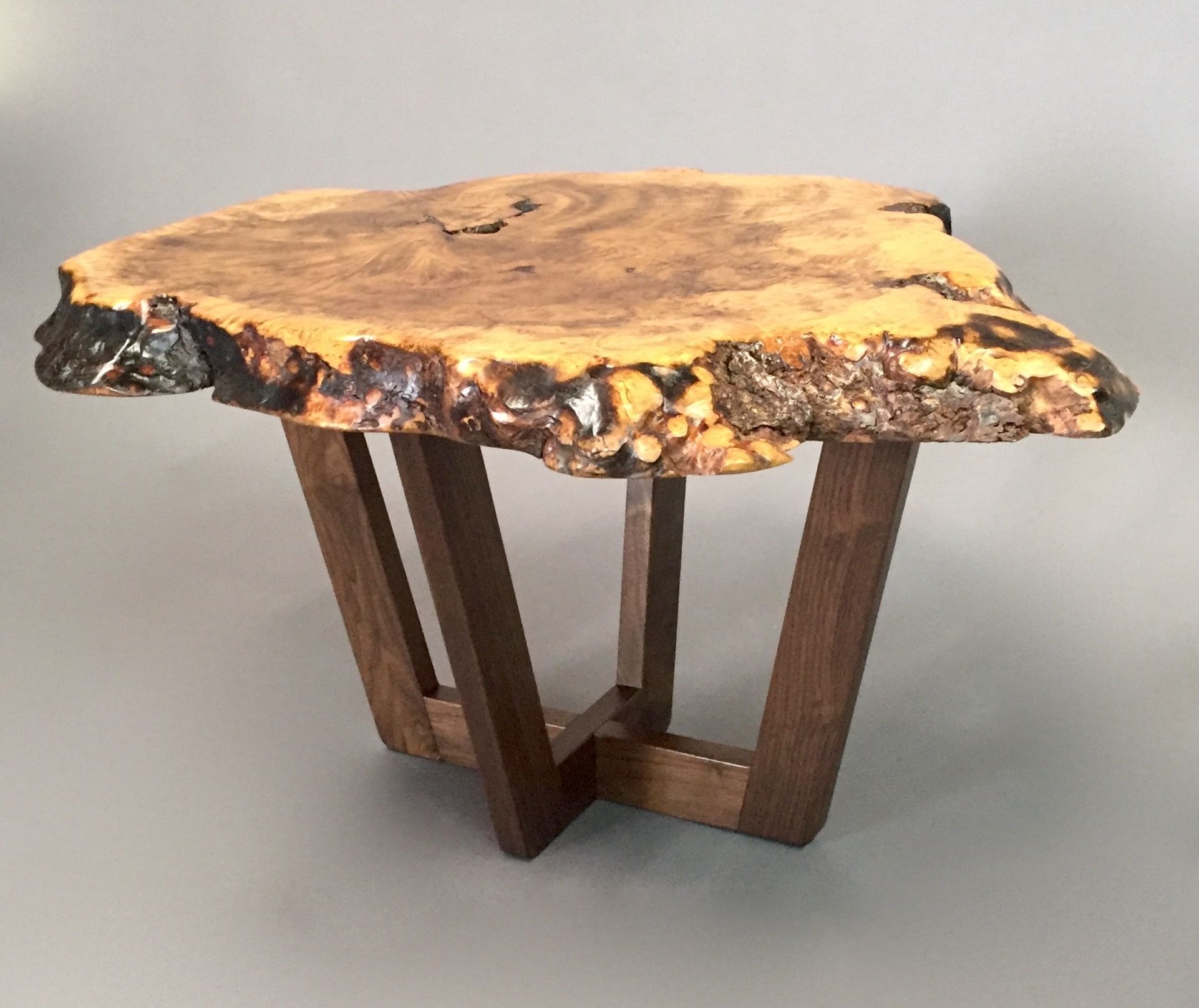 Hand Crafted Natural Edge Coffee/End Table by Gerspach Handcrafted