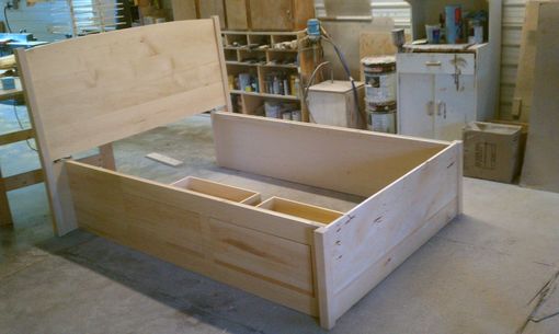 Custom Made Maple Storage Bed