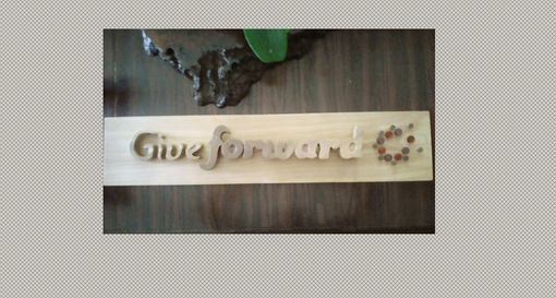 Custom Made Wood Giveforward Logo