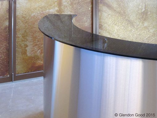 Custom Made Stainless Steel Reception Desk By Glendon Good Stainless Steel Reception Desk