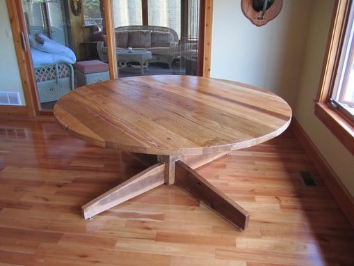 Custom Made 6' Round Barn Beam Dinning Table