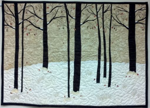 Custom Made Art Quilt - Field Of Trees