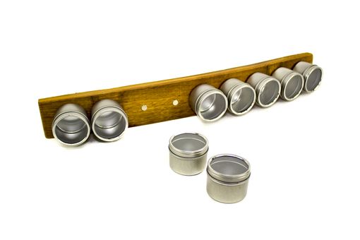 Custom Made Wine Barrel Stave Magnetic Spice Rack - Flavor - Made From Retired California Wine Barrels