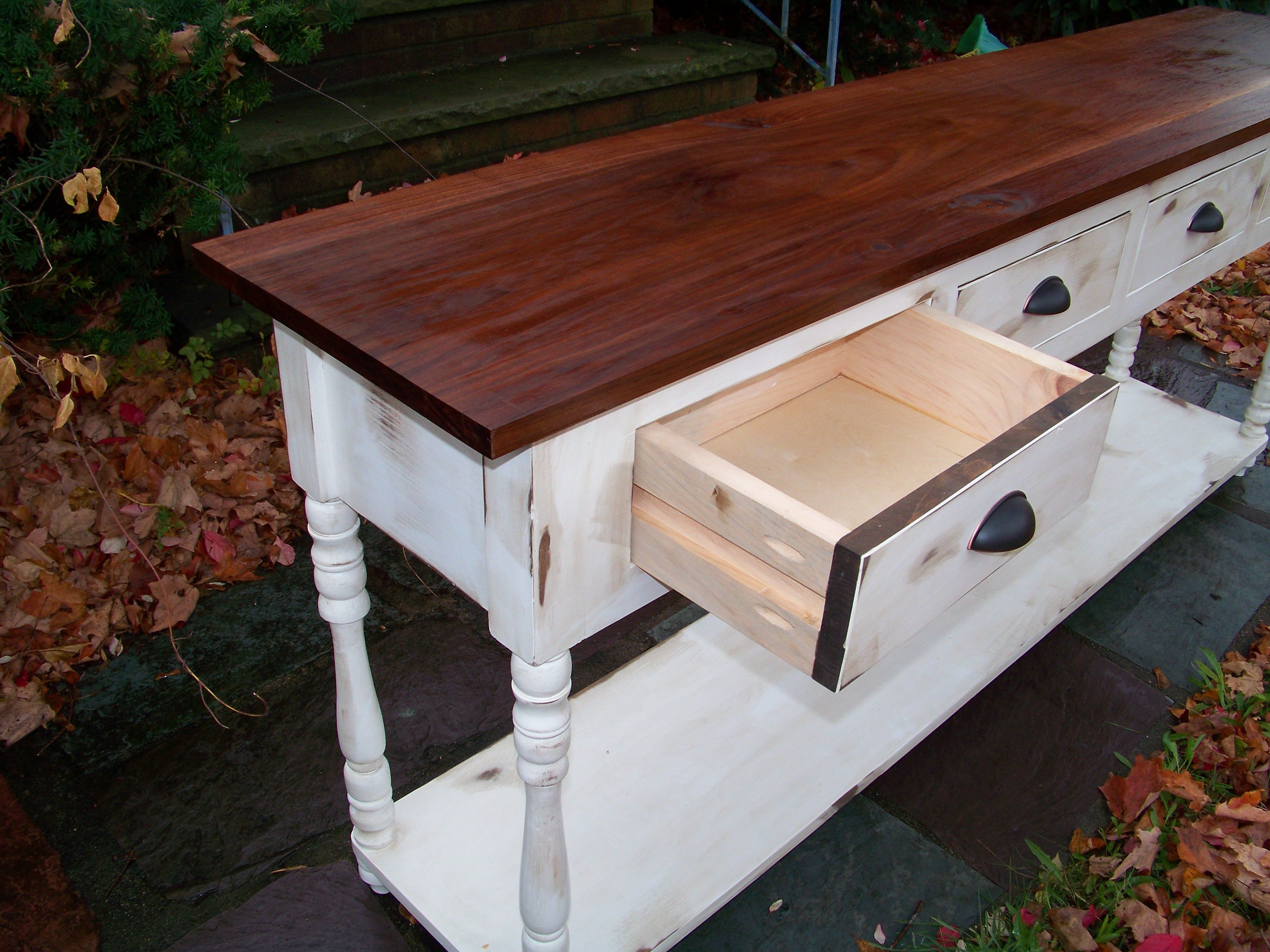 Hand Made Reclaimed Distressed Console Table by Cooper's Custom