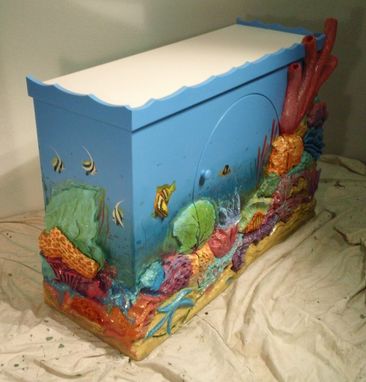 Custom Made Sculpted Aquarium Base Cabinet
