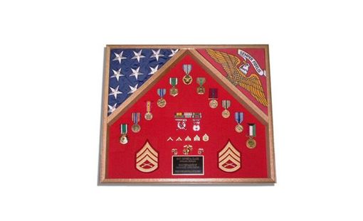 Custom Made Marine Corps Retirement Gift, Marine Corps Flag Cases