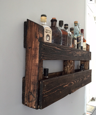 Custom Made Reclaimed Pallet Wood Wall Mount Bar