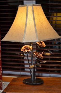 Custom Made Copper Rose Table Lamp
