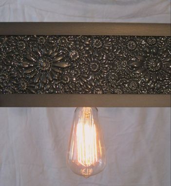 Custom Made Cast Iron And Steel Light Fixture