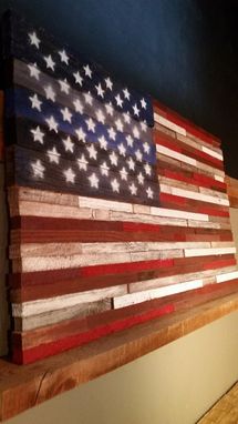Custom Made One Of A Kind Us Flags Made From Reclaimed Barnwood!!