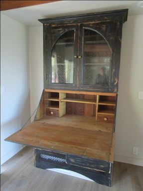 Custom Made Bookcase Desk Made From Reclaimed Wood In The Usa