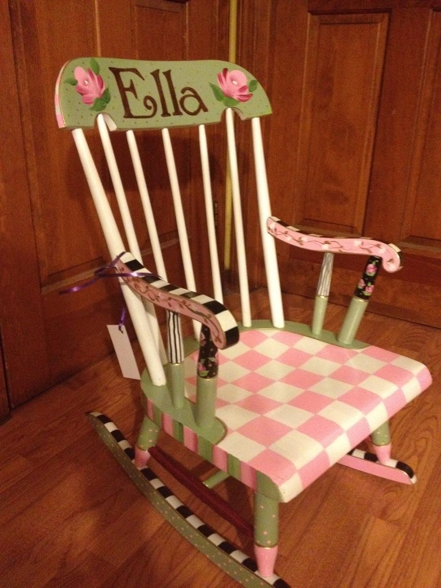 Buy Hand Crafted Painted Childs Rocking Chair Custom Colors And Designs