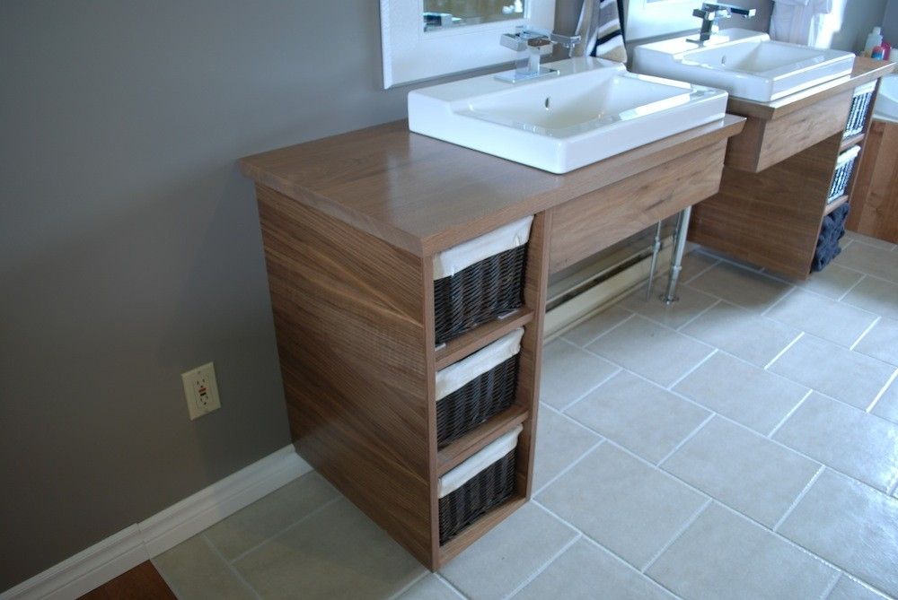 Hand Made Custom Floating Bathroom Vanities by Clark Wood Creations