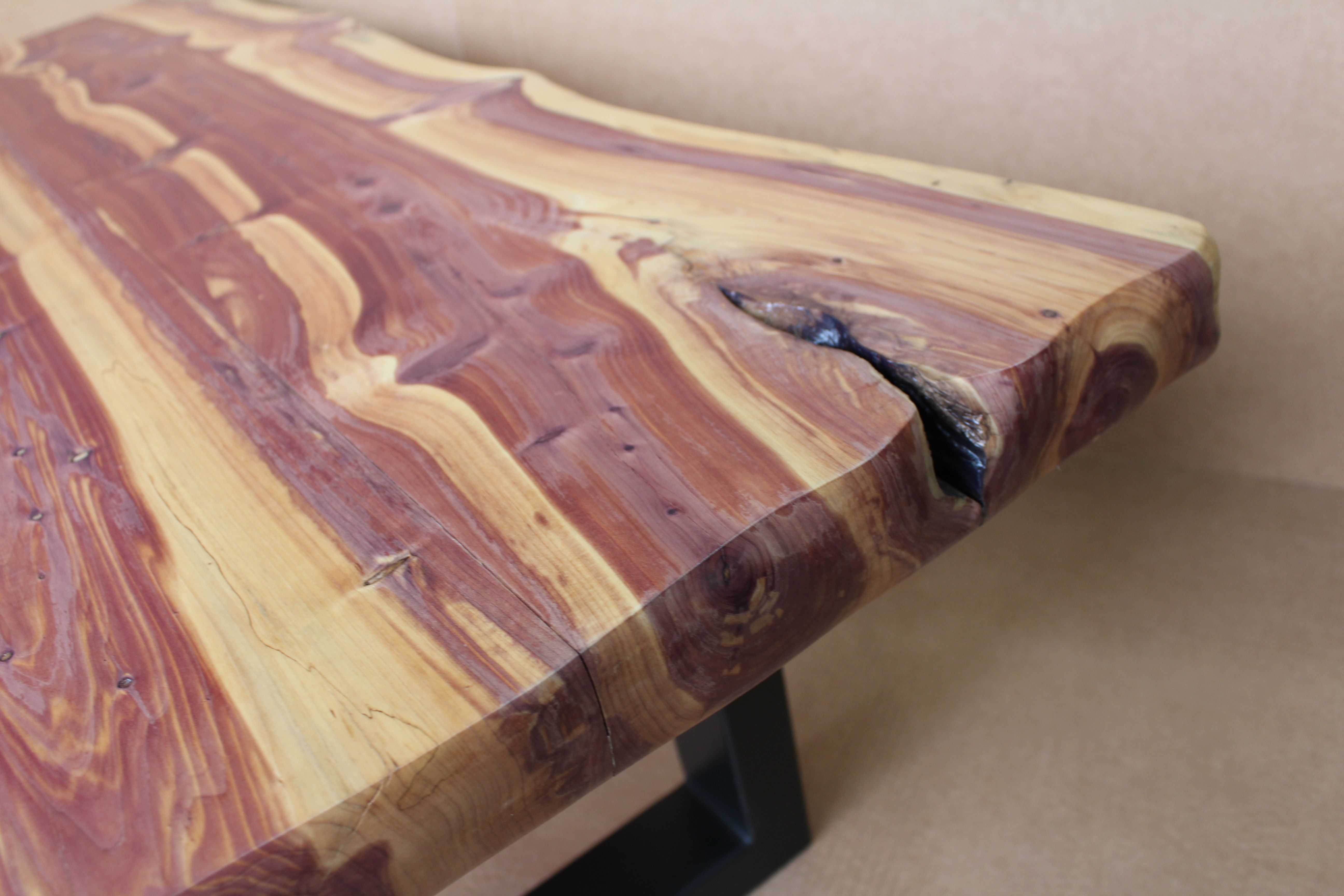 Custom Made Cedar Slab Live Edge by Geowen Custom Carpentry