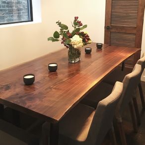 Live Edge Dining Table Single Slab Black Walnut