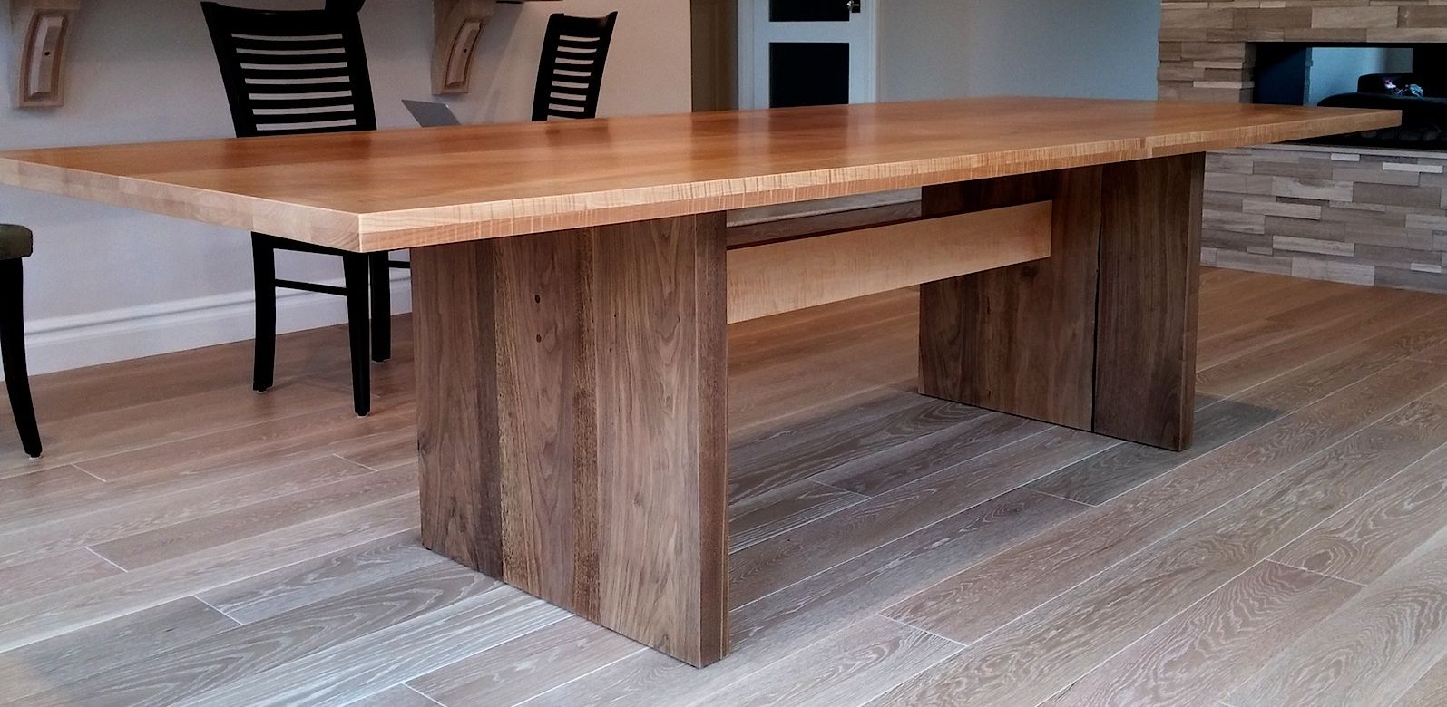 Hand Made Modern Dining Table, Walnut by Aaron Smith ...